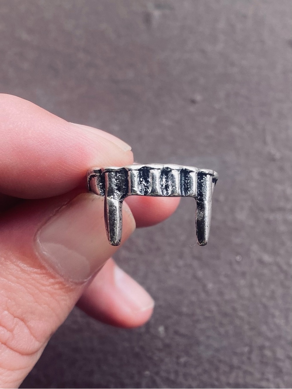Tibetan Silver Men’s Fang Ring - Gothic Tooth Design Size: 7.5